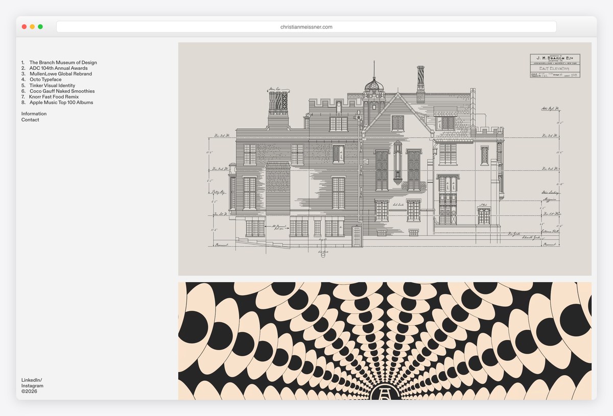 Christian Meissner graphic design portfolio website
