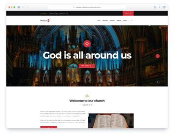 Church website template