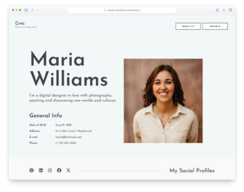 Civic website template