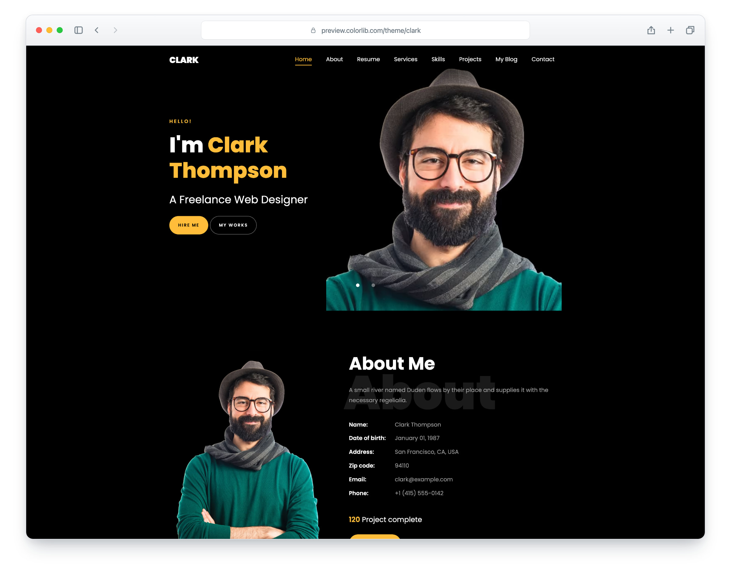 Clark website template