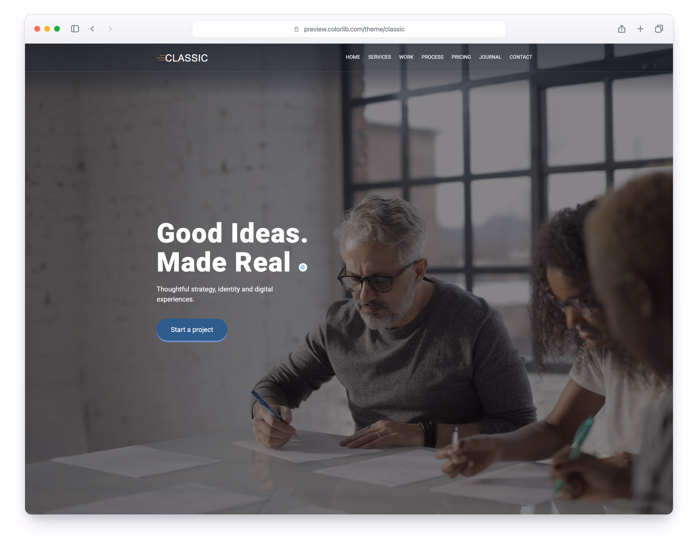Classic website template