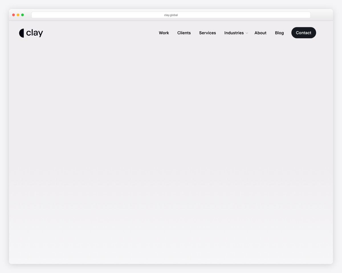 clay website example