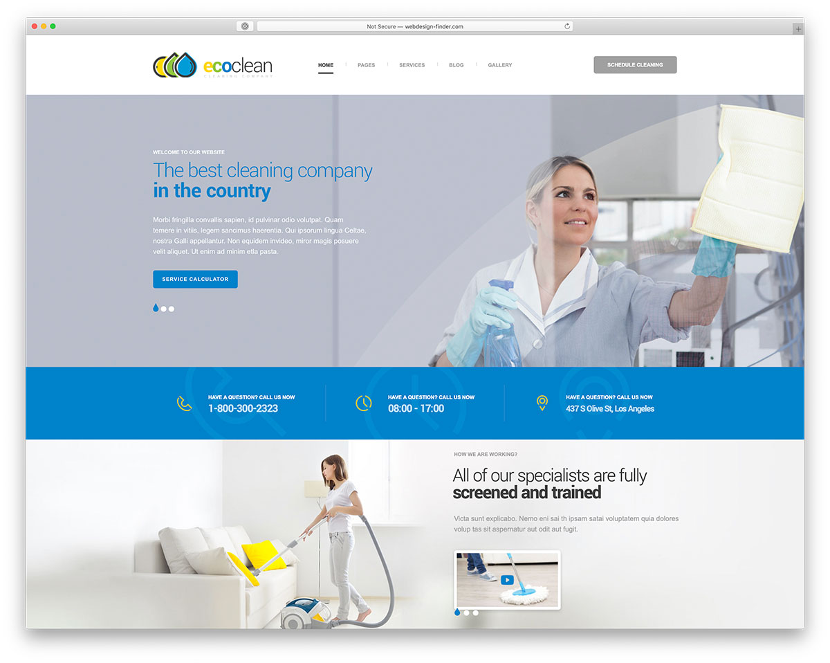 cleaning services WordPress theme