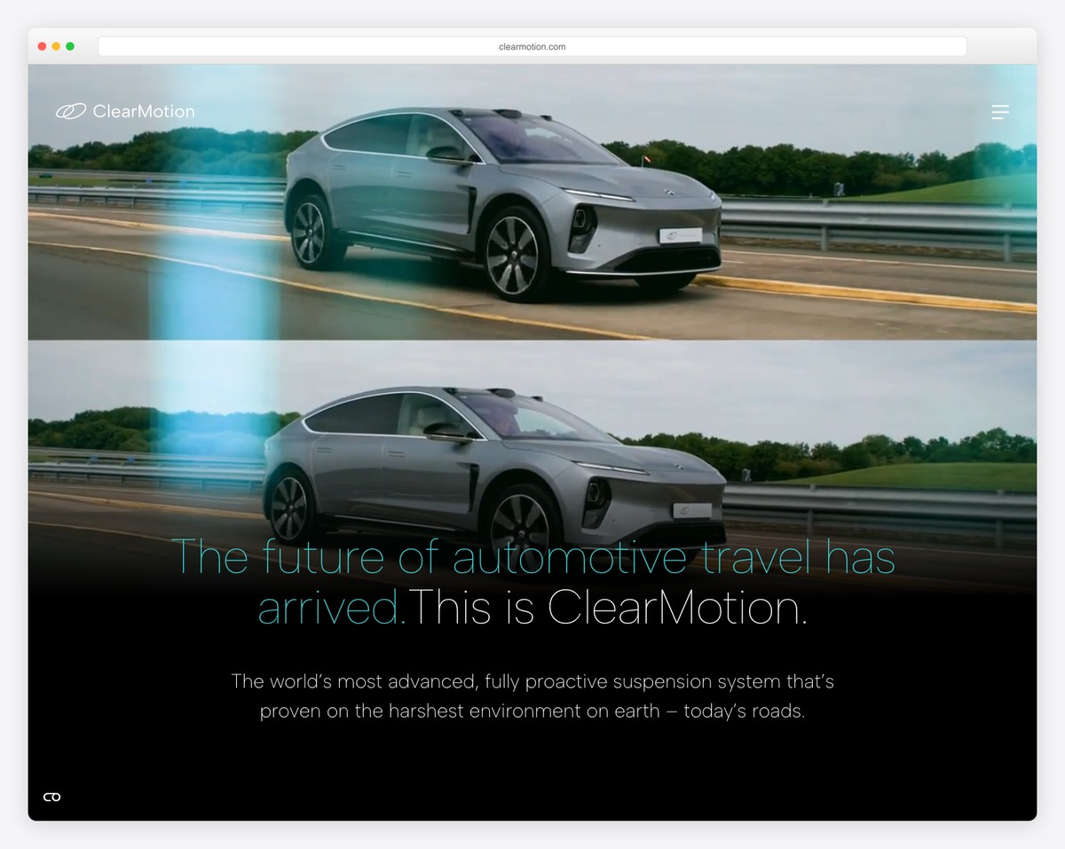 ClearMotion - Automative website built using popular frontend framework