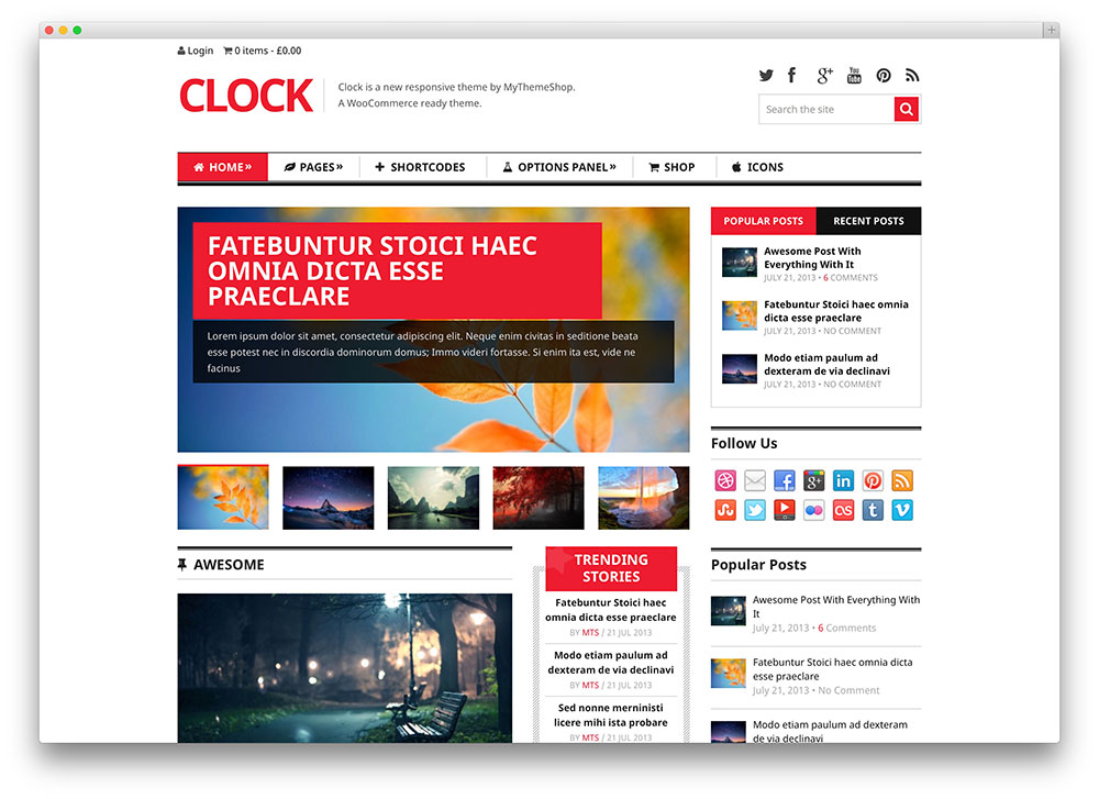 clock clean tech magazine template