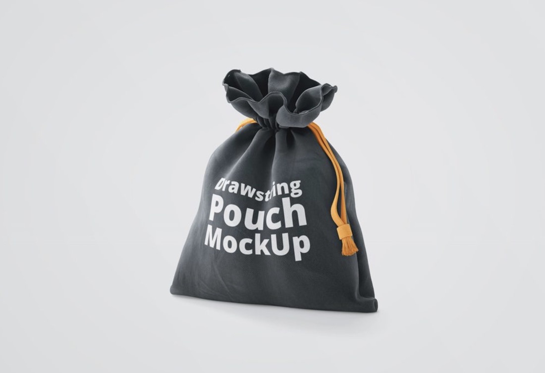 cloth pouch free mockup