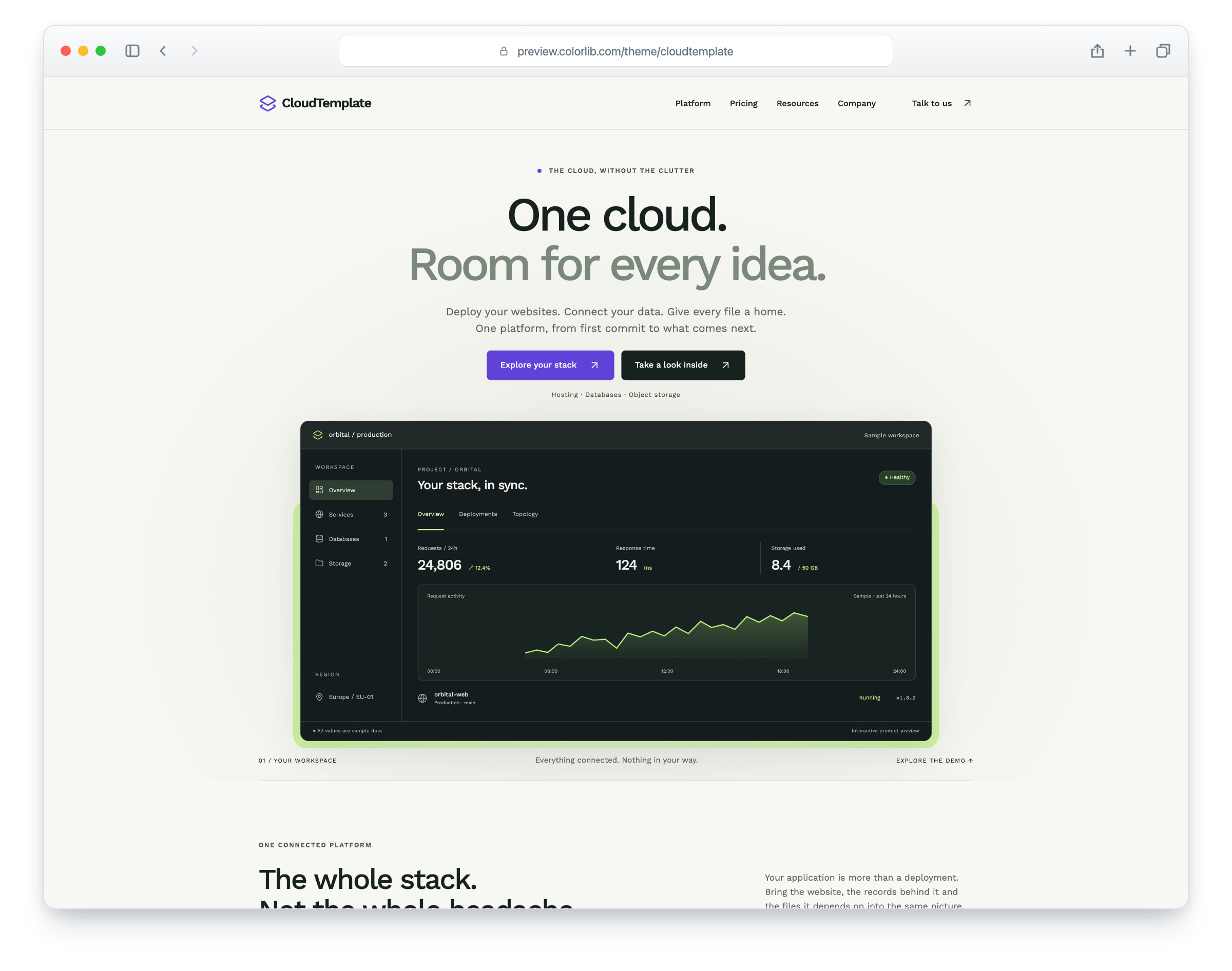 CloudTemplate website template