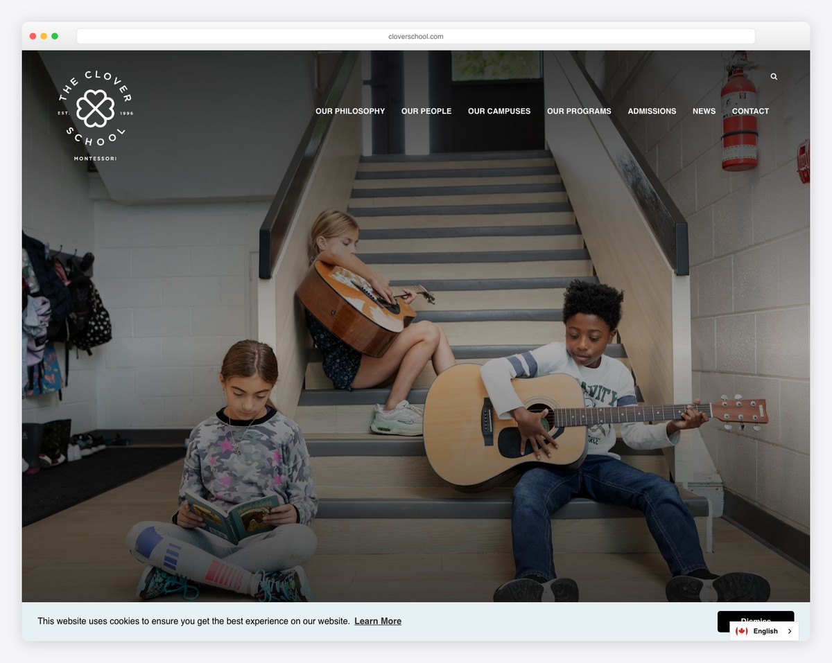 the clover school website example
