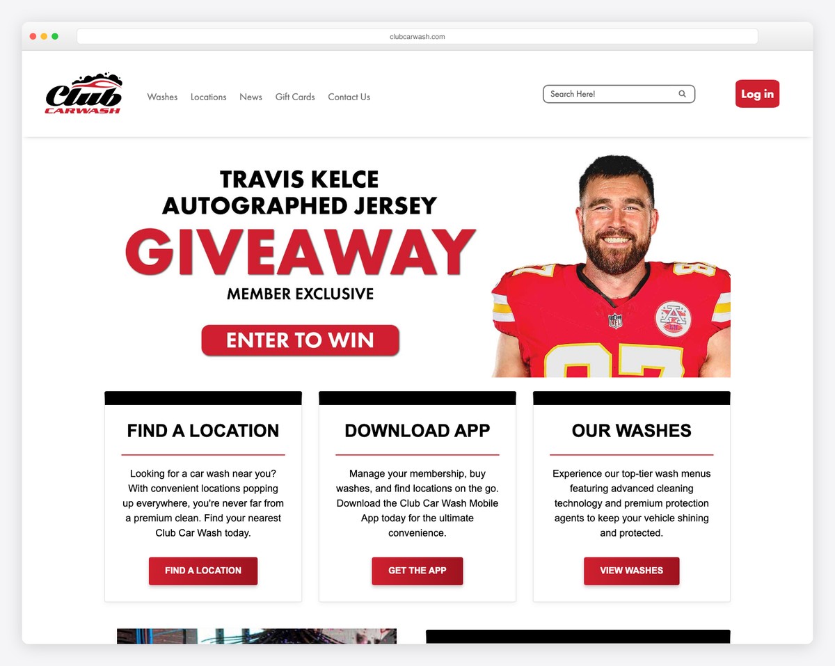 club car wash web design