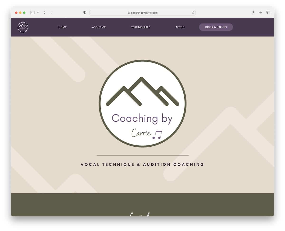 coacing by carrie coach website