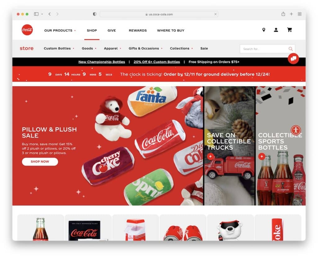 coca-cola store magento website