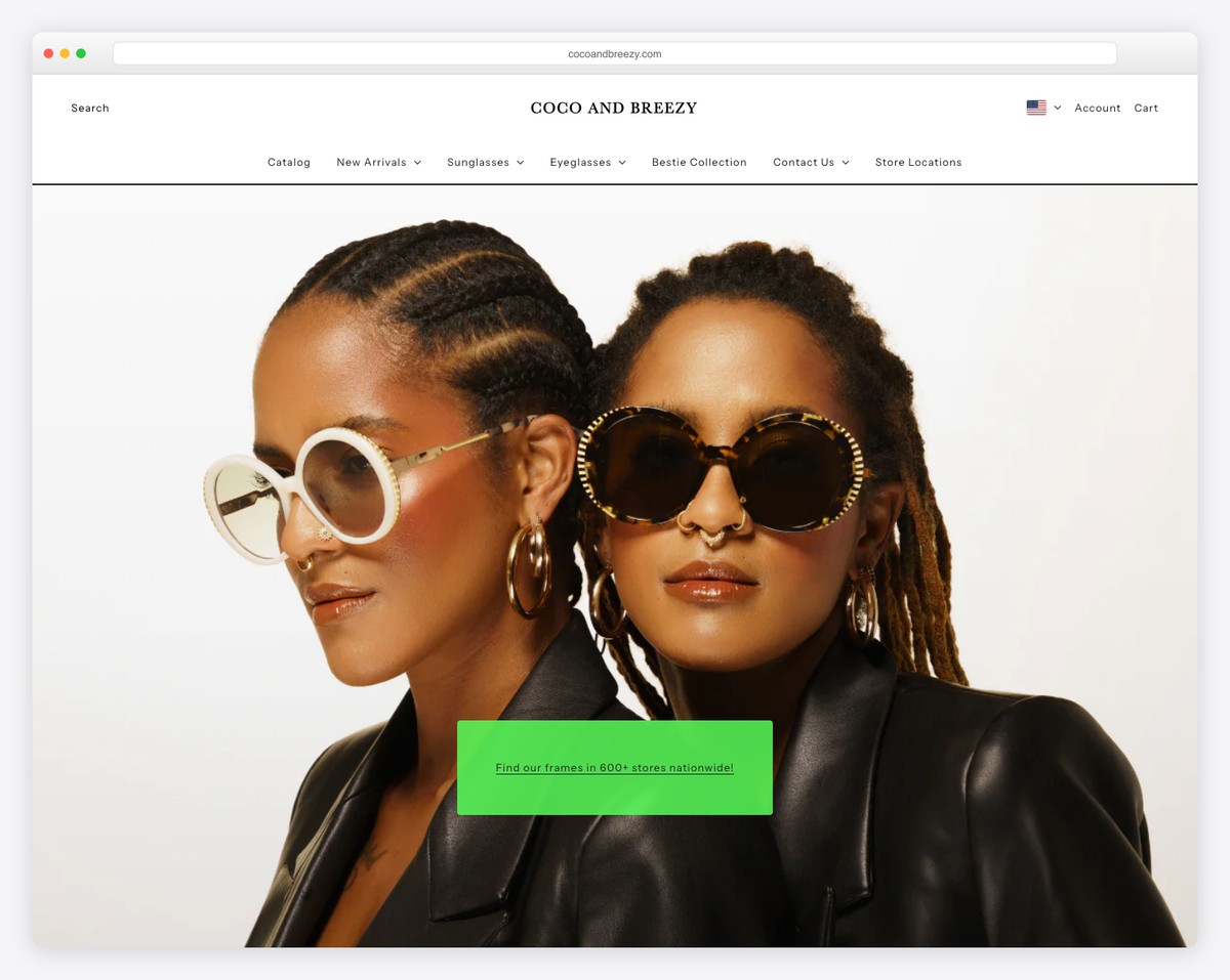 coco and breezy website example