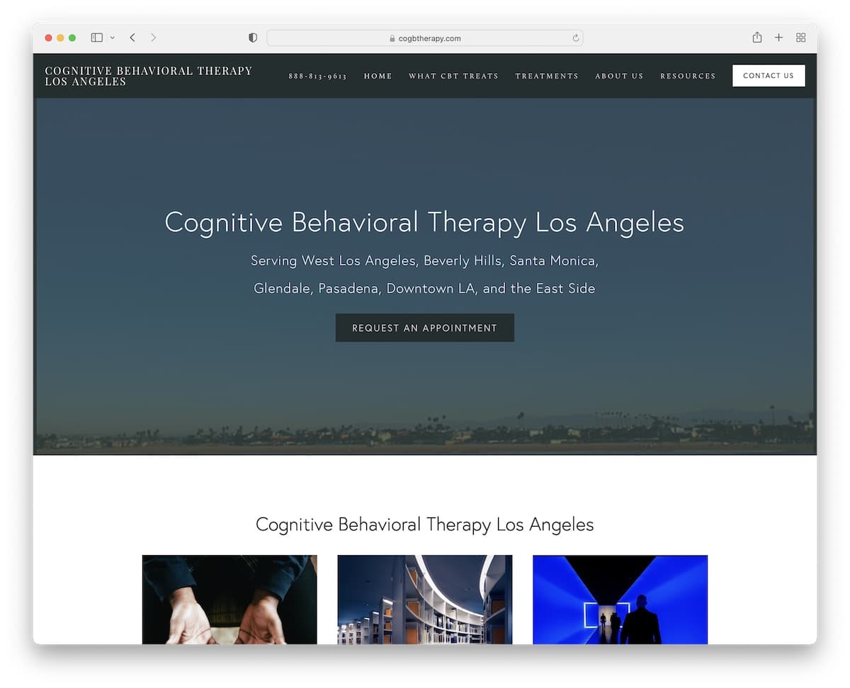 cognitive behavioral therapy la therapist website