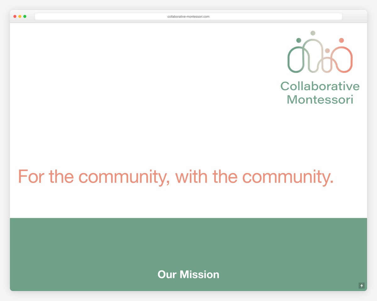 collaborative montessori website example