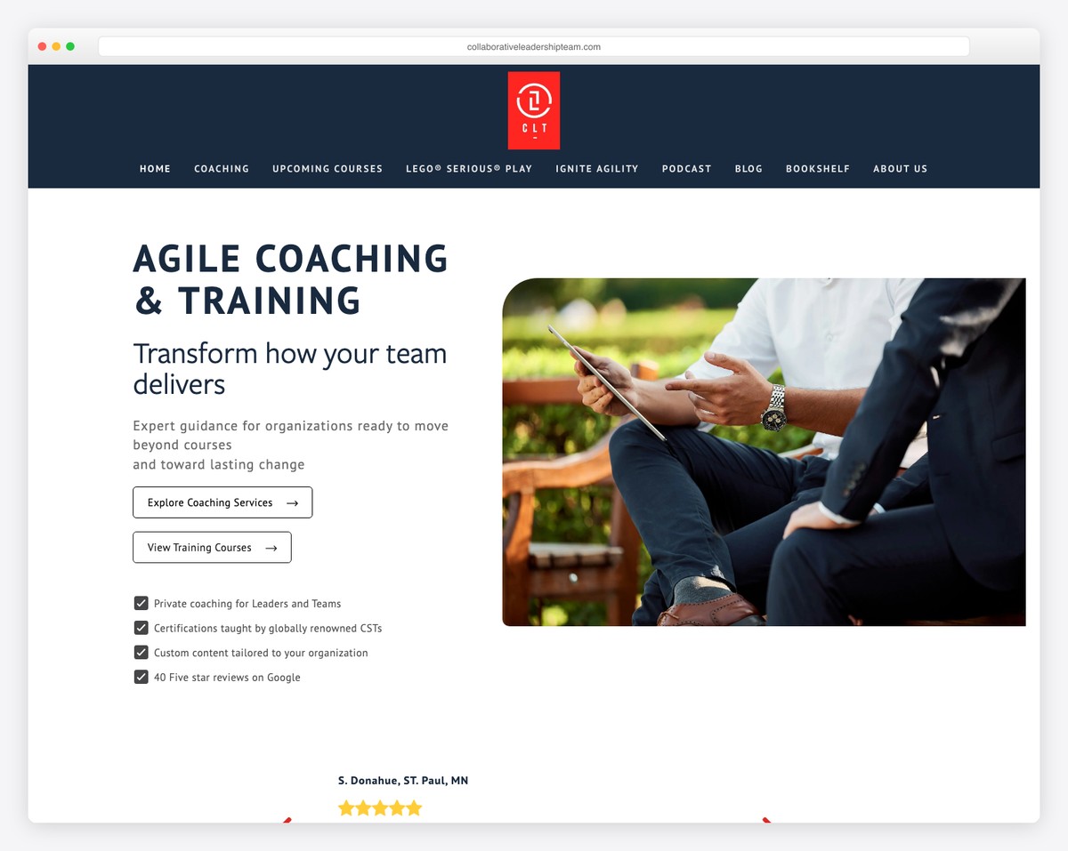 collaborative leadership team website example