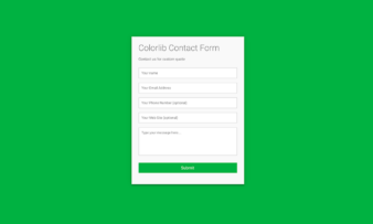 Colorlib Contact Form UI snippet