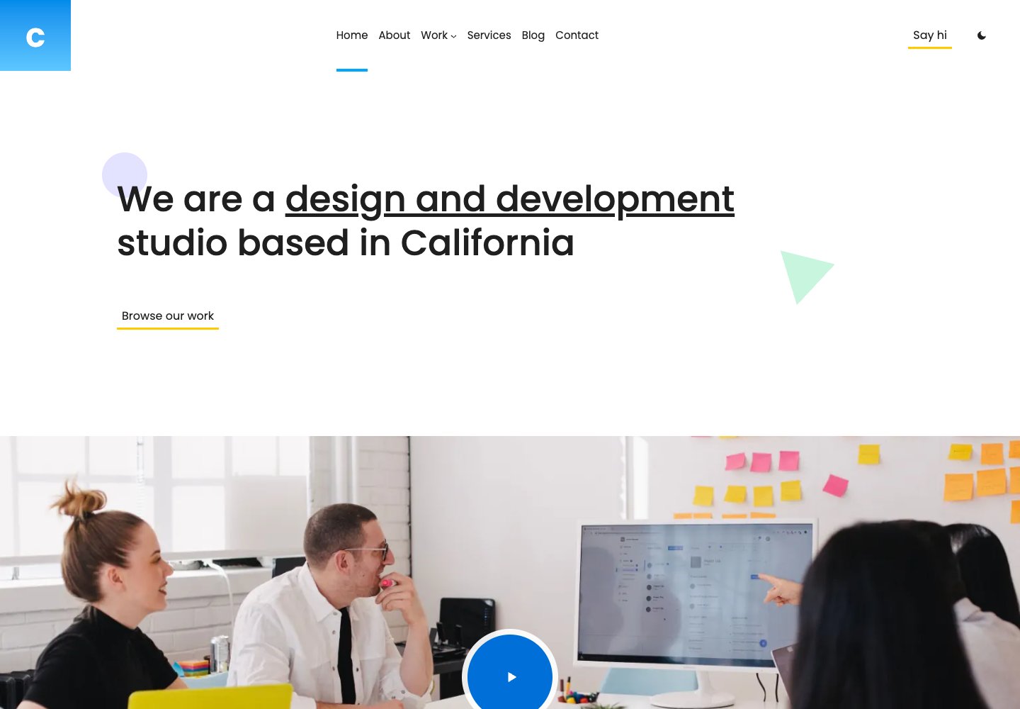 Creative Agency free WordPress theme live demo