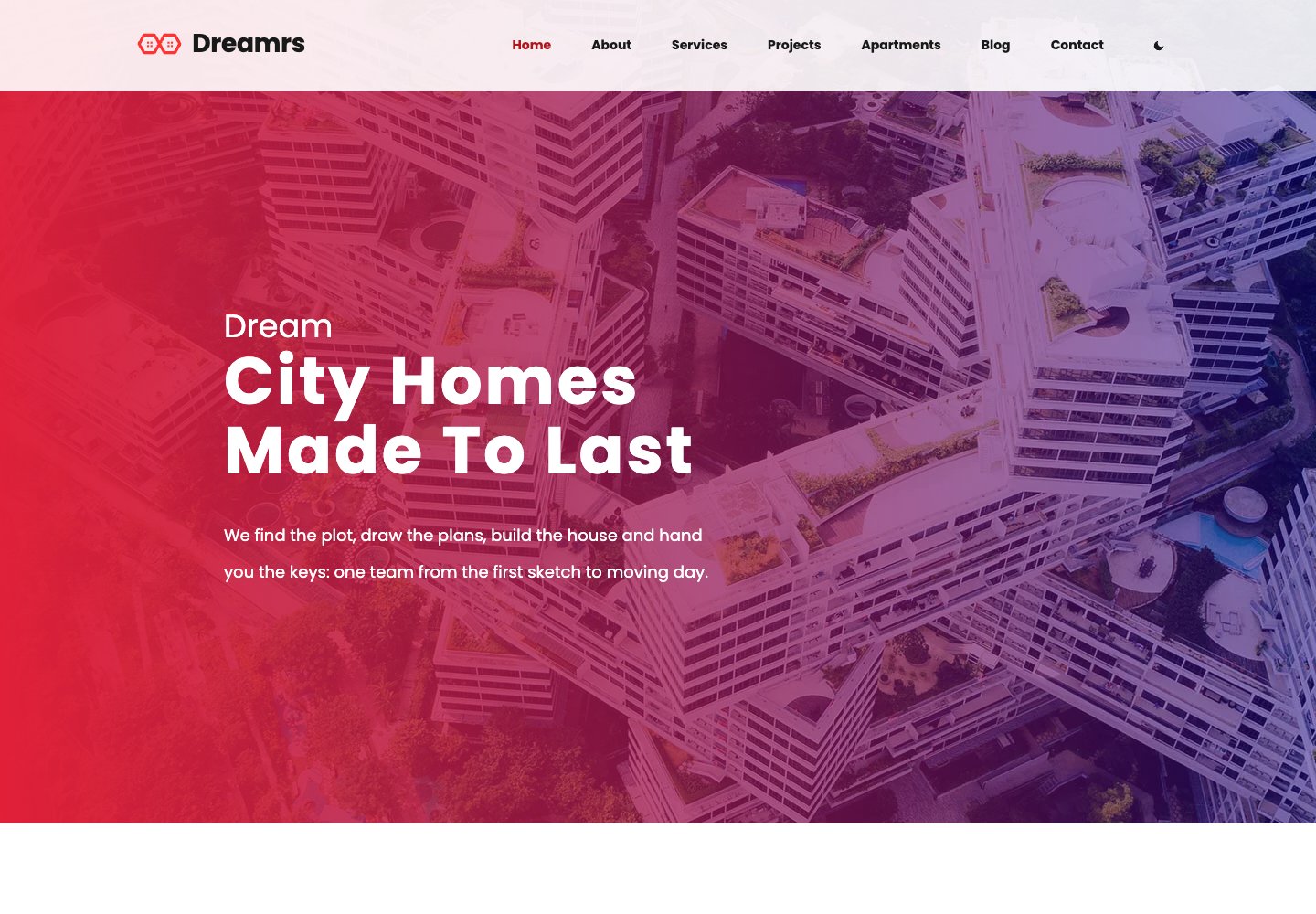 Dreamrs free WordPress theme live demo