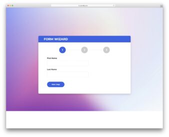Colorlib Wizard 30 UI snippet