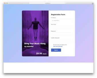 Colorlib Reg Form V28 UI snippet