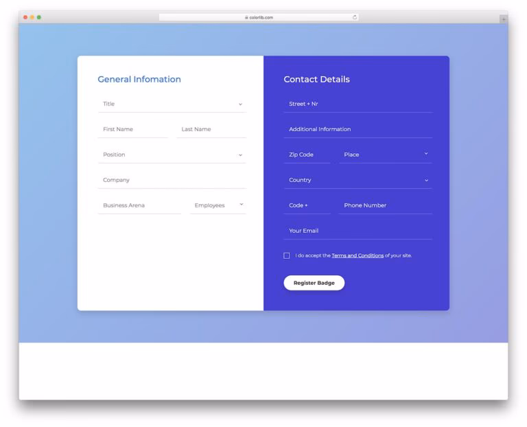 Template Colorlib Address Colorlib Reg Form V7 - Free Creative Signup Template 2026 - Colorlib