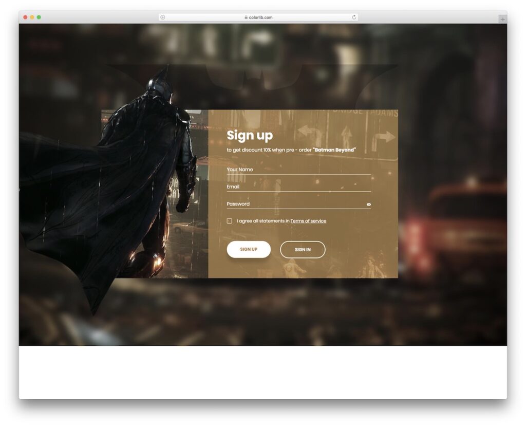 Template Colorlib Address Colorlib Reg Form V9 - Free Email Signup Form Template 2026 - Colorlib
