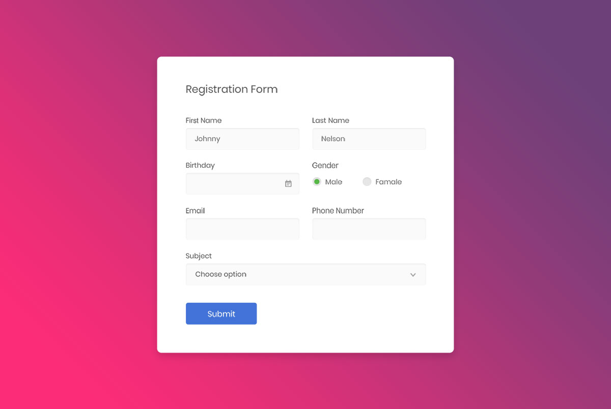 colorlib registration form 4