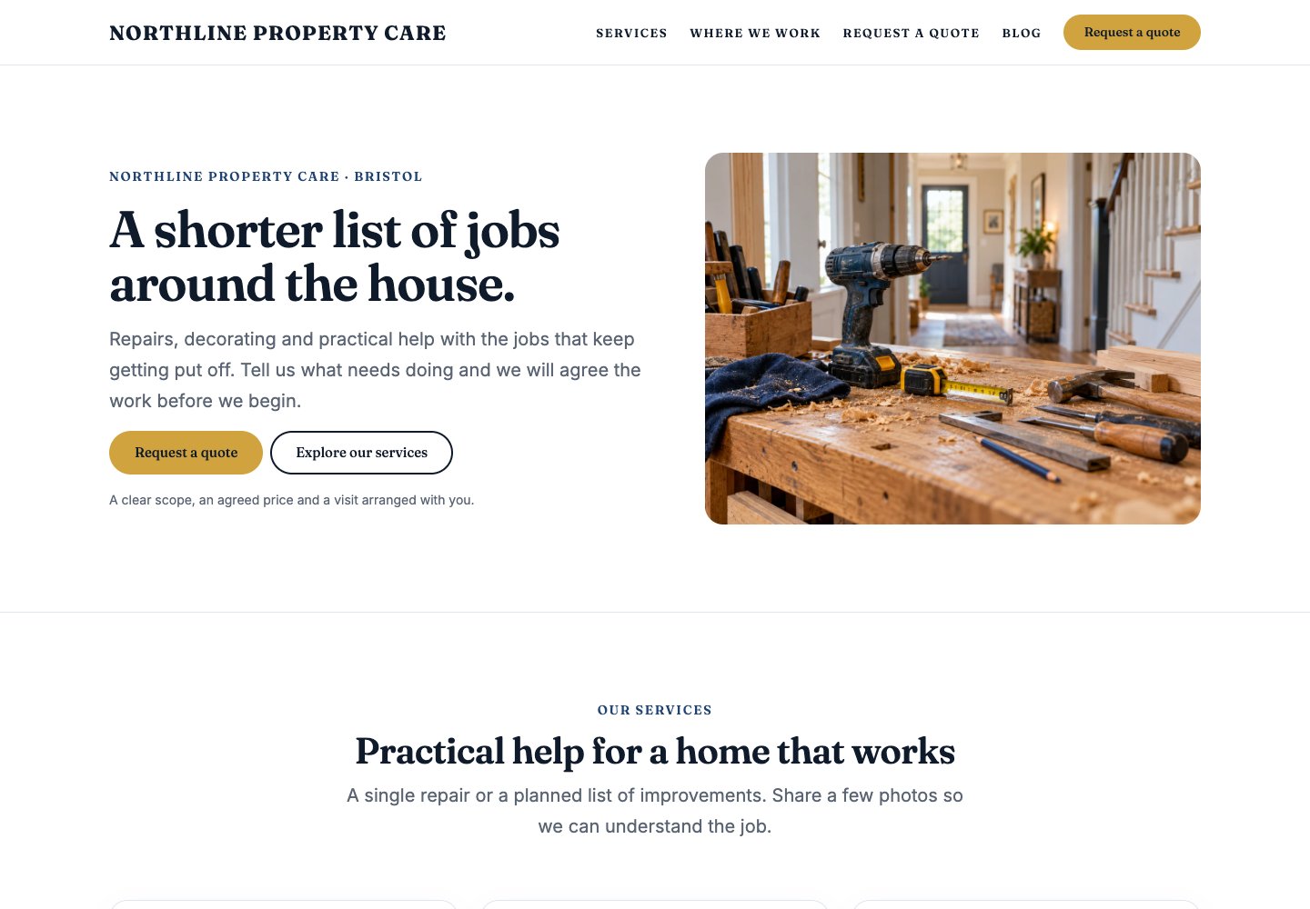 Unapp Home Services free WordPress theme live demo