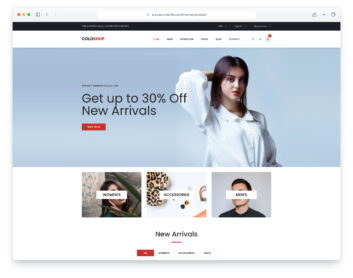 Coloshop website template
