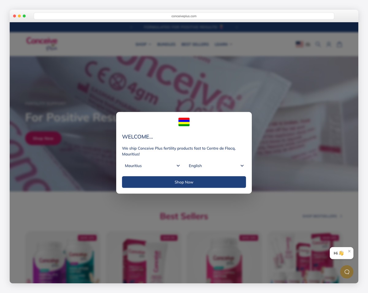 conceive plus website example