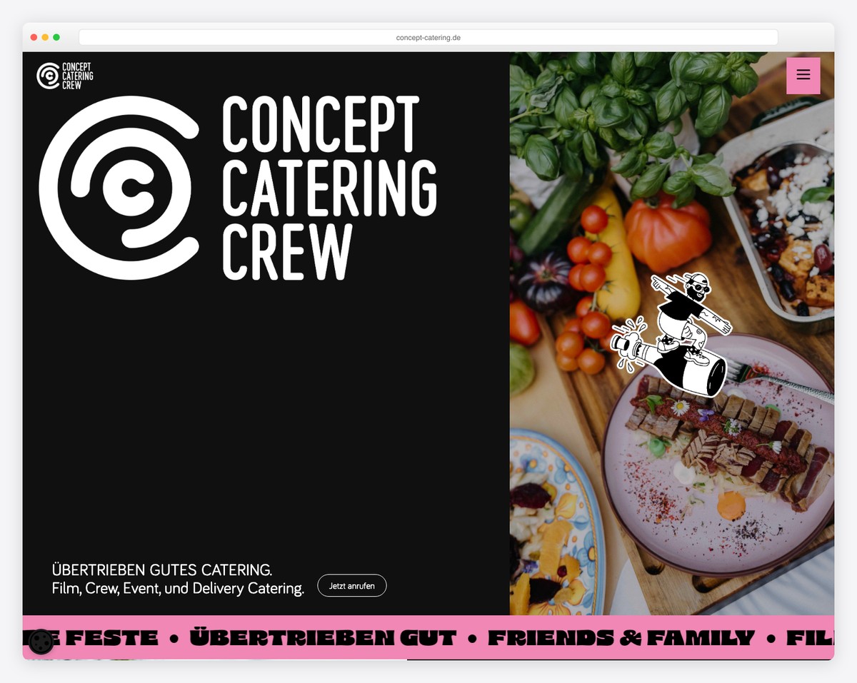 concept catering website example