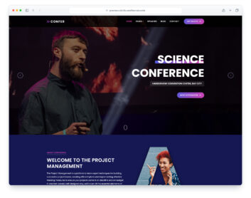 Confer website template