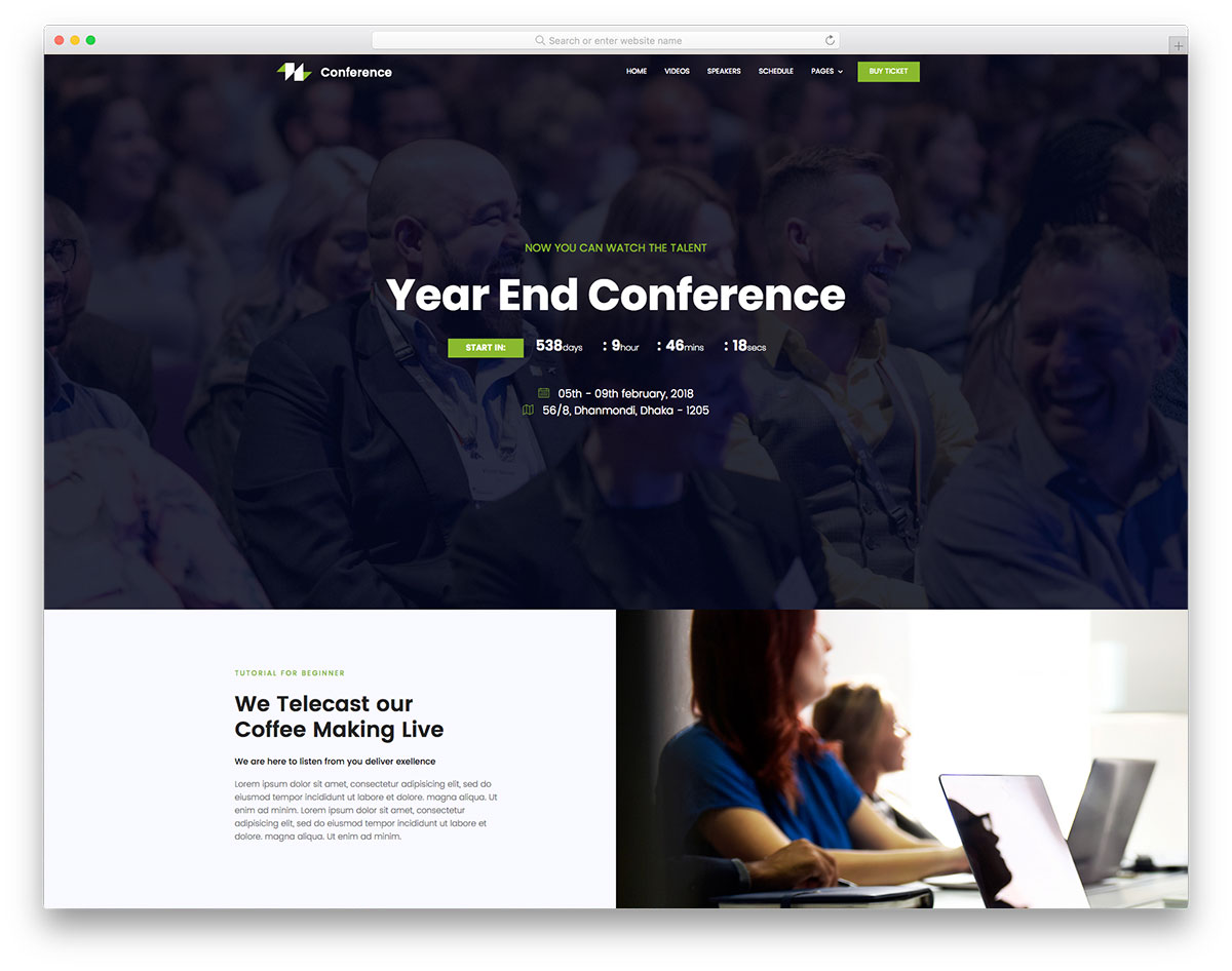 21 Most Promising Free Event Website Templates 2020 Colorlib