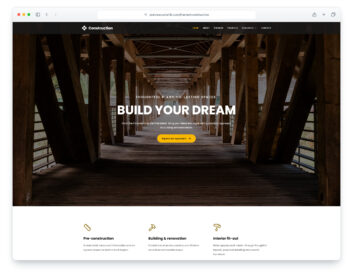 Construction website template