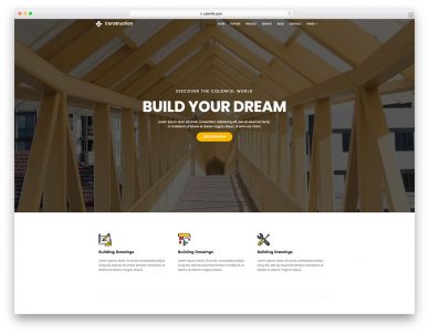 Construction free website template