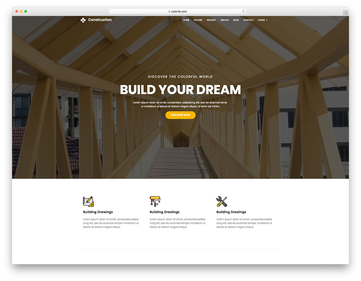 10 Free Construction Website Templates Gif