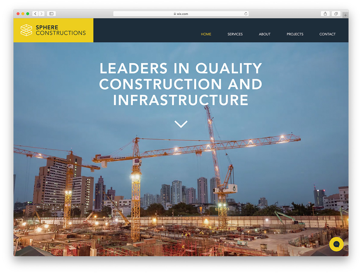 construction website template