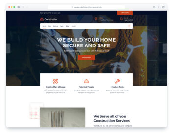 Constructo website template