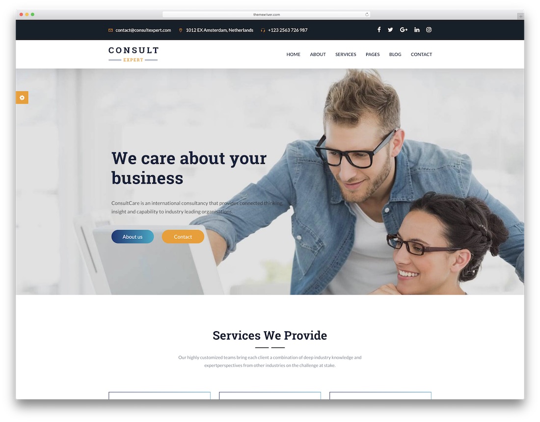 consult expert consulting website template