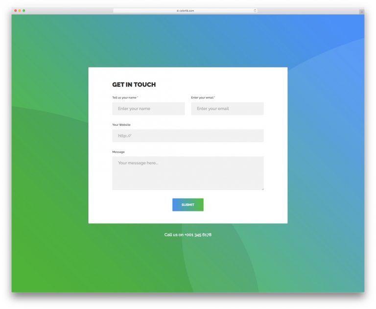 40 Best Modern Creative Free Inquiry Form Templates Colorlib