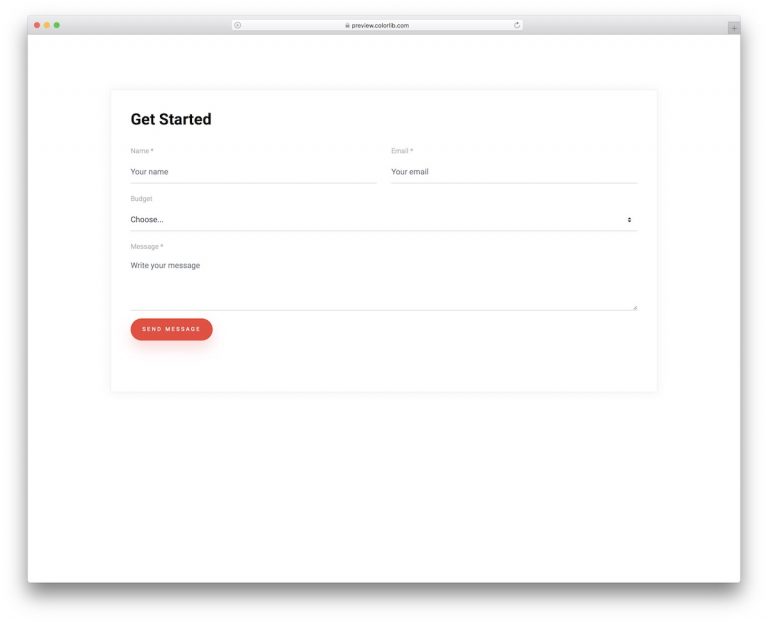 Contact Form V19 form template screenshot