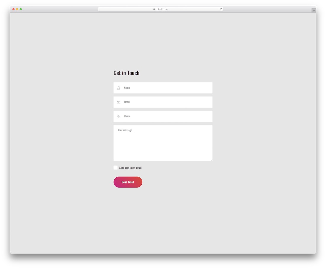 contact form 7 template