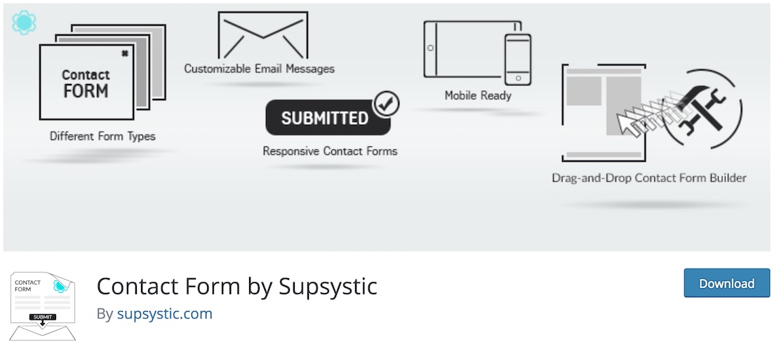 contact form by supsystic