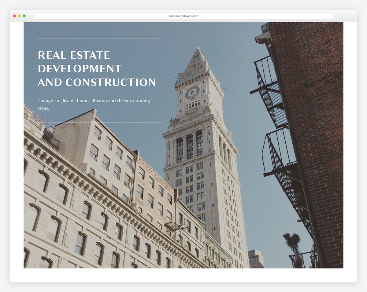 continuum development company squarespace website