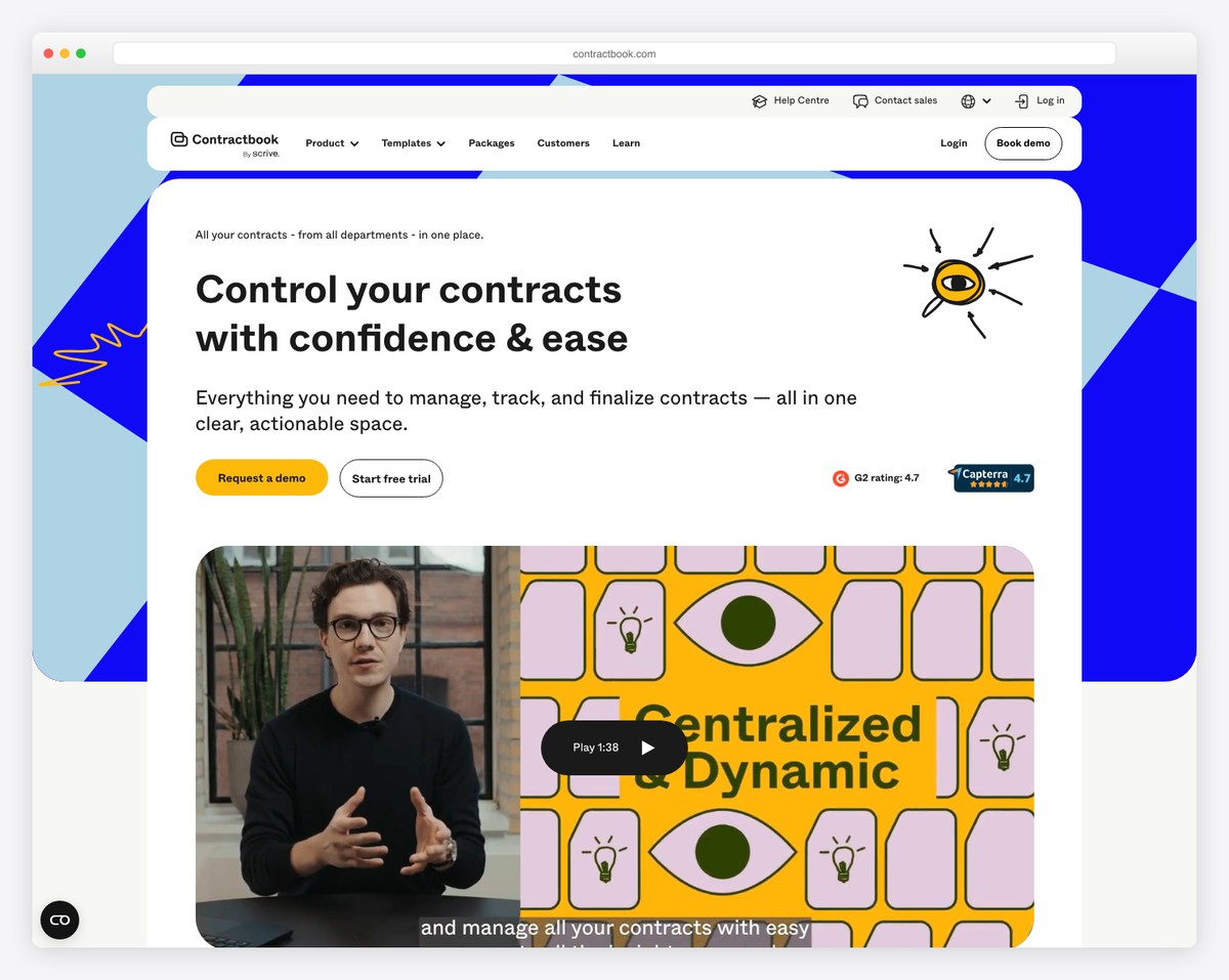 contractbook website example