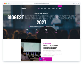 Convention website template
