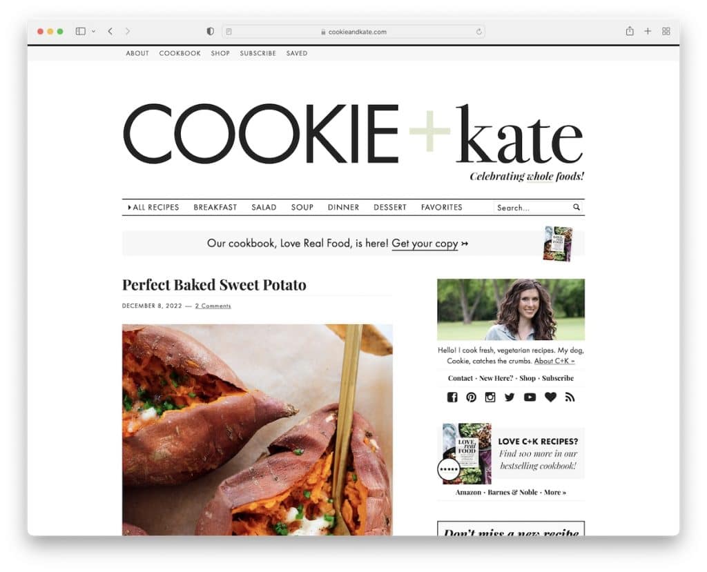 cookie and kate blog example