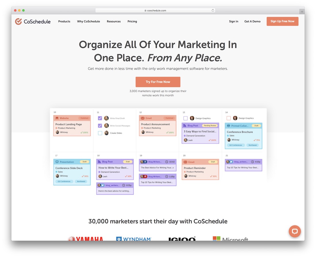 coschedule free marketing productivity tool