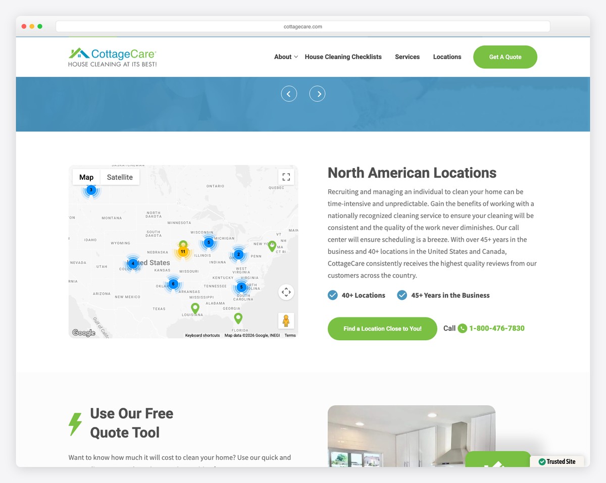 cottagecare website example