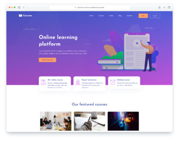 Courses website template